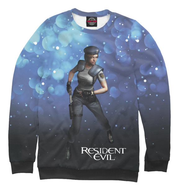 Женский свитшот с изображением Resident Evil цвета Белый