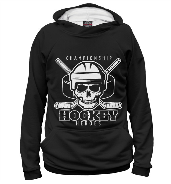 Мужское худи с изображением Heroes Hockey цвета Белый