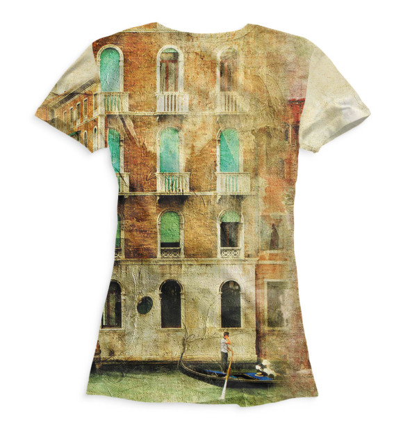 Женская футболка с изображением Венеция цвета Белый