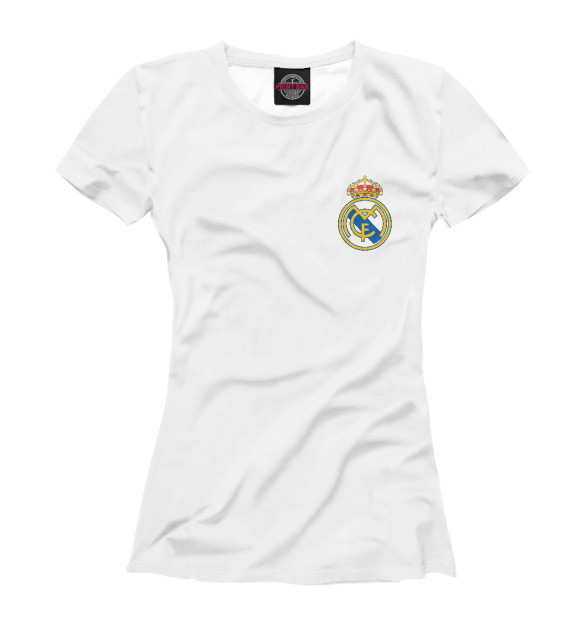 Футболка для девочек с изображением Real Madrid цвета Белый
