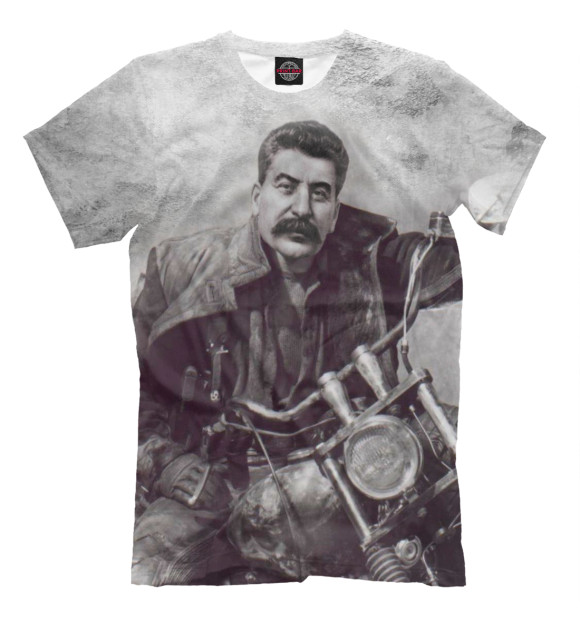 Мужская футболка с изображением Cool Stalin цвета Серый