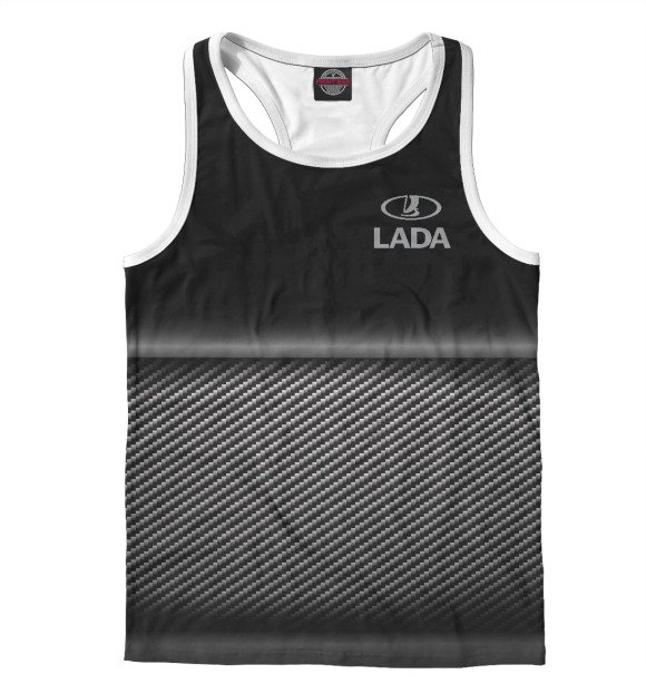 Мужская майка-борцовка с изображением LADA цвета Белый
