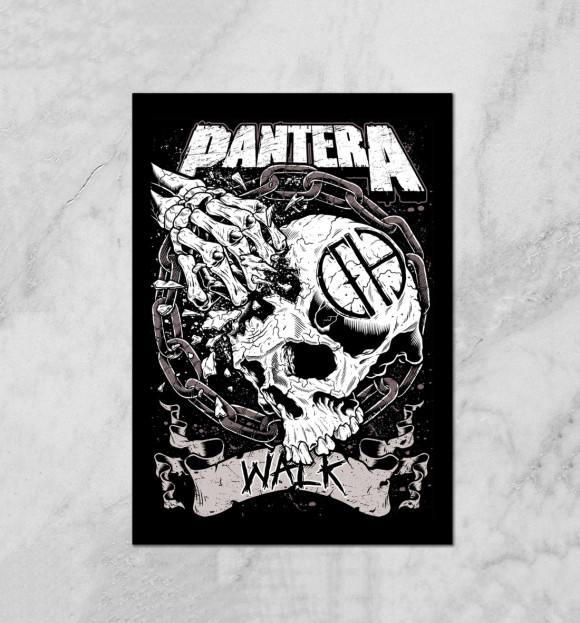 Плакат с изображением Pantera Walk цвета Белый