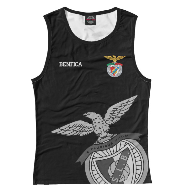Женская майка с изображением Benfica цвета Белый