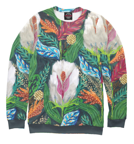 

Свитшоты Print Bar, Белый, Экзотический цветок