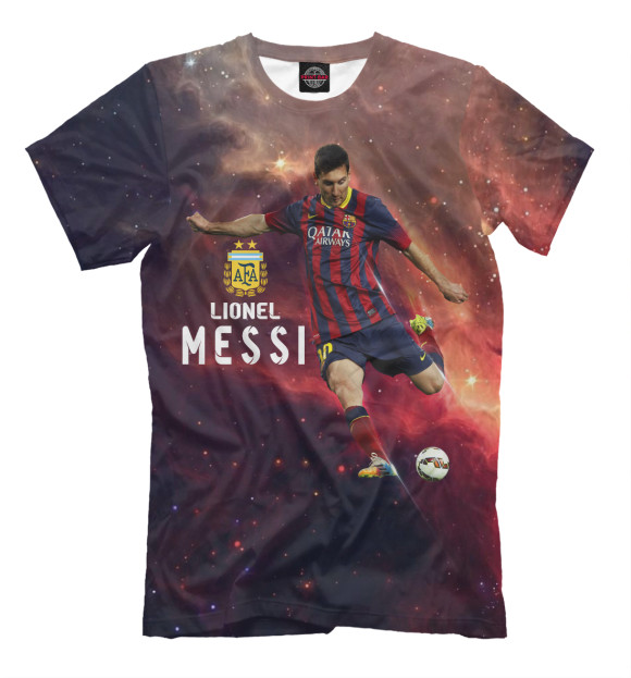 Футболка для мальчиков с изображением Messi цвета Молочно-белый