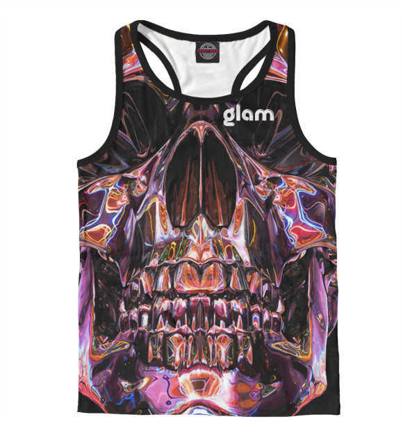 Мужская майка-борцовка с изображением Glam цвета Белый