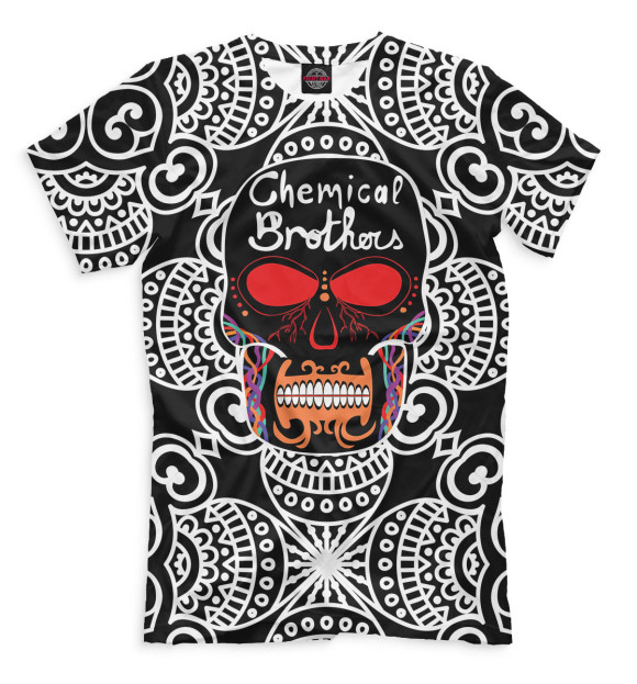 Мужская футболка с изображением The Chemical Brothers цвета Молочно-белый