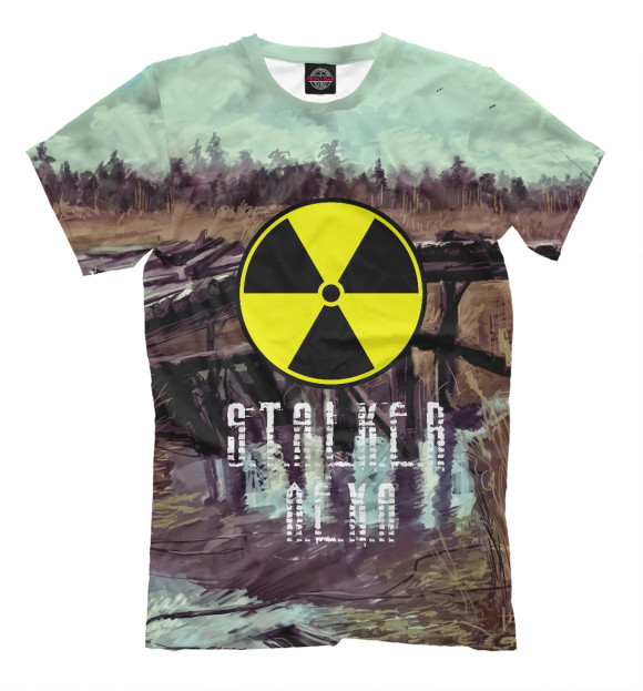 Футболка для мальчиков с изображением S.T.A.L.K.E.R ЛЁХА цвета Молочно-белый