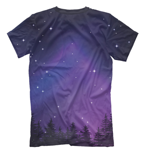 Мужская футболка с изображением Звёздное небо цвета Белый