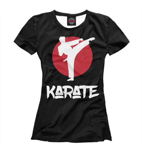 Футболка для девочек с изображением Karate цвета Белый