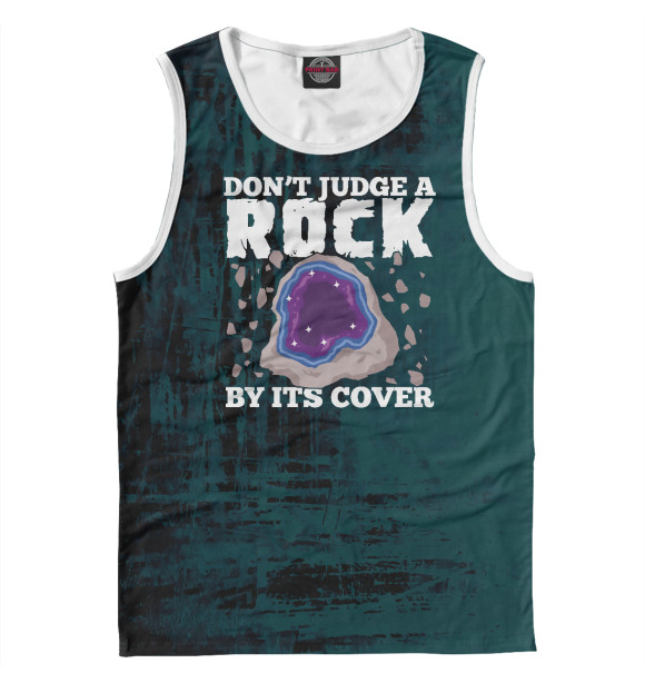Майка для мальчика с изображением Don't Judge A Rock By Its C цвета Белый