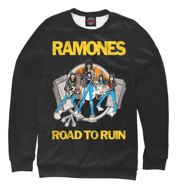 Свитшот для девочек с изображением Ramones цвета Белый