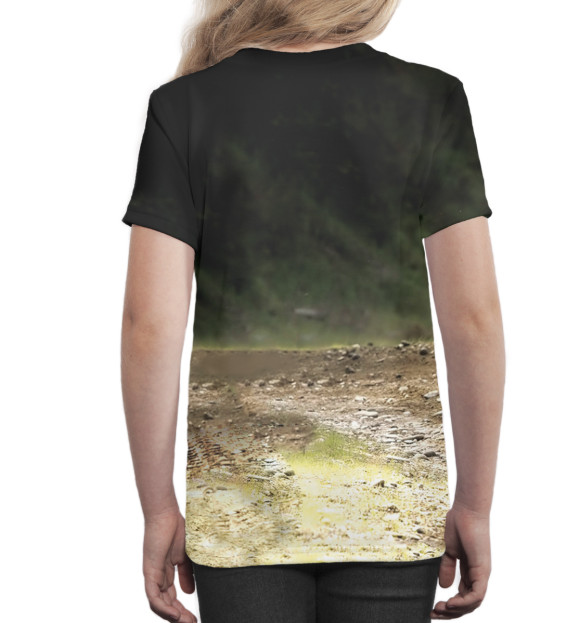 Футболка для девочек с изображением Квадроцикл цвета Белый