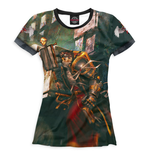 Женская футболка с изображением Warhammer цвета Белый