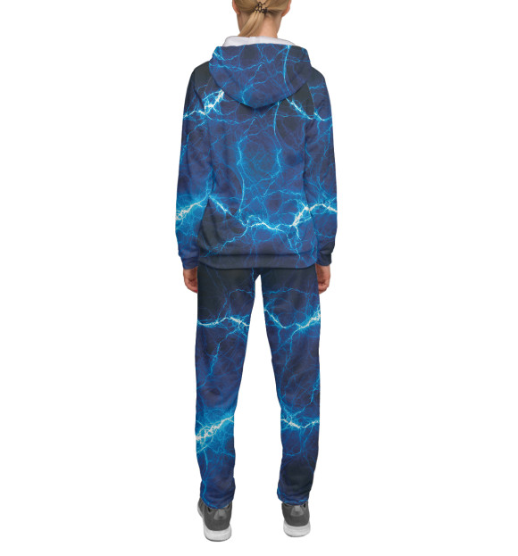 Женский спортивный костюм с изображением Молния цвета Белый