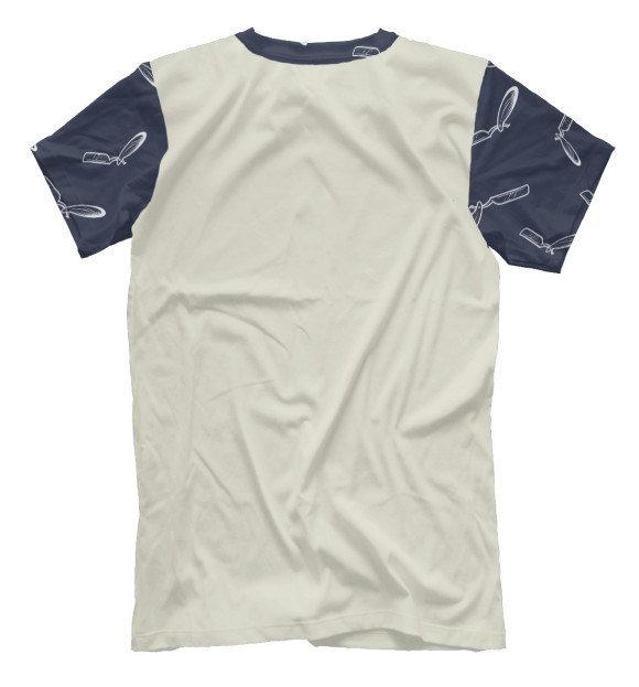Мужская футболка с изображением Супер Парикмахер цвета Белый