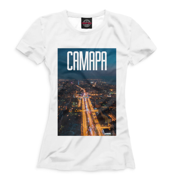 Женская футболка с изображением Самара цвета Белый