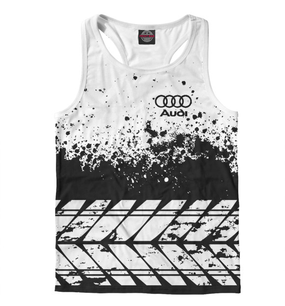 Мужская майка-борцовка с изображением AUDI SPORT цвета Белый