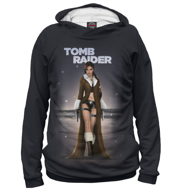 Женское худи с изображением TOMB RAIDER цвета Белый