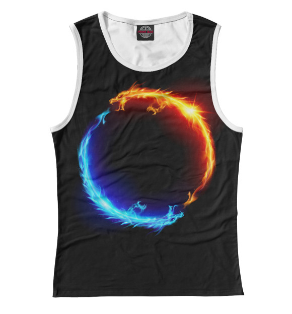 Майка для девочки с изображением стихии цвета Белый