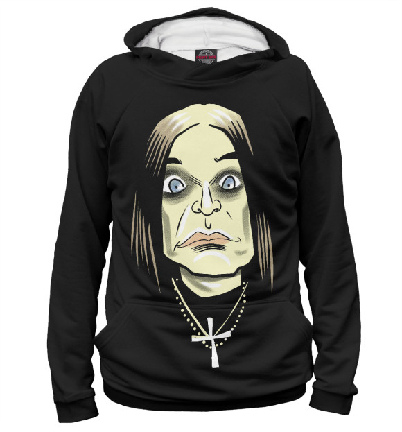 Мужское худи с изображением Ozzy Osbourne цвета Белый
