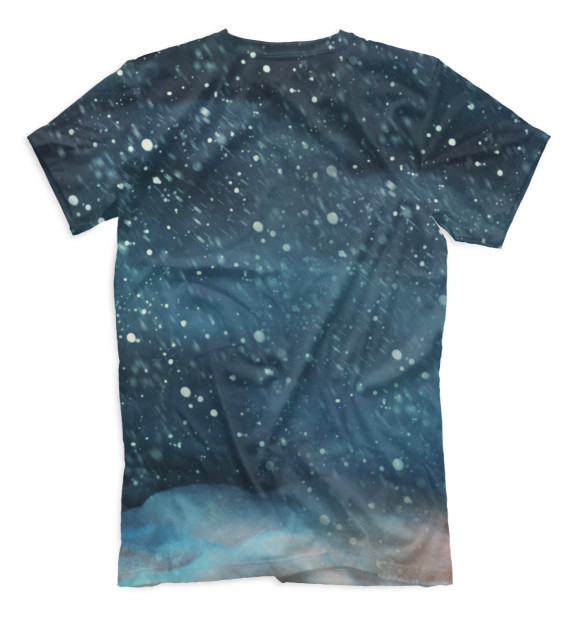 Мужская футболка с изображением Новый Год цвета Белый