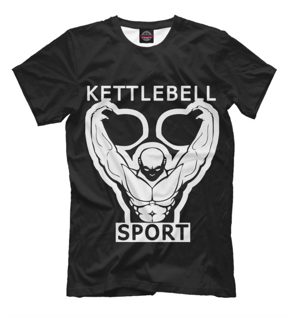 Футболка для мальчиков с изображением Гиревой спорт/Kettlebell sport цвета Черный