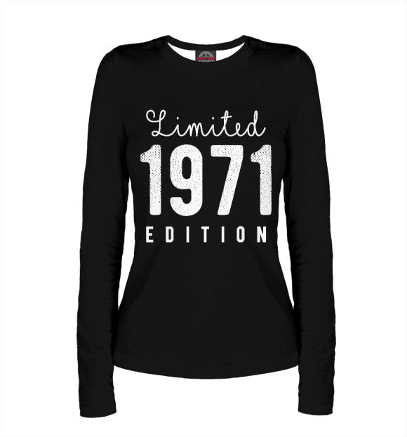 Женский лонгслив с изображением 1971 - Limited Edition цвета Белый
