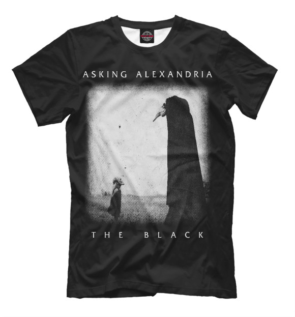 Мужская футболка с изображением Asking Alexandria цвета Черный