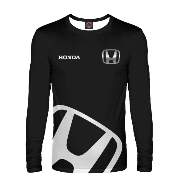 Мужской лонгслив с изображением Honda цвета Белый