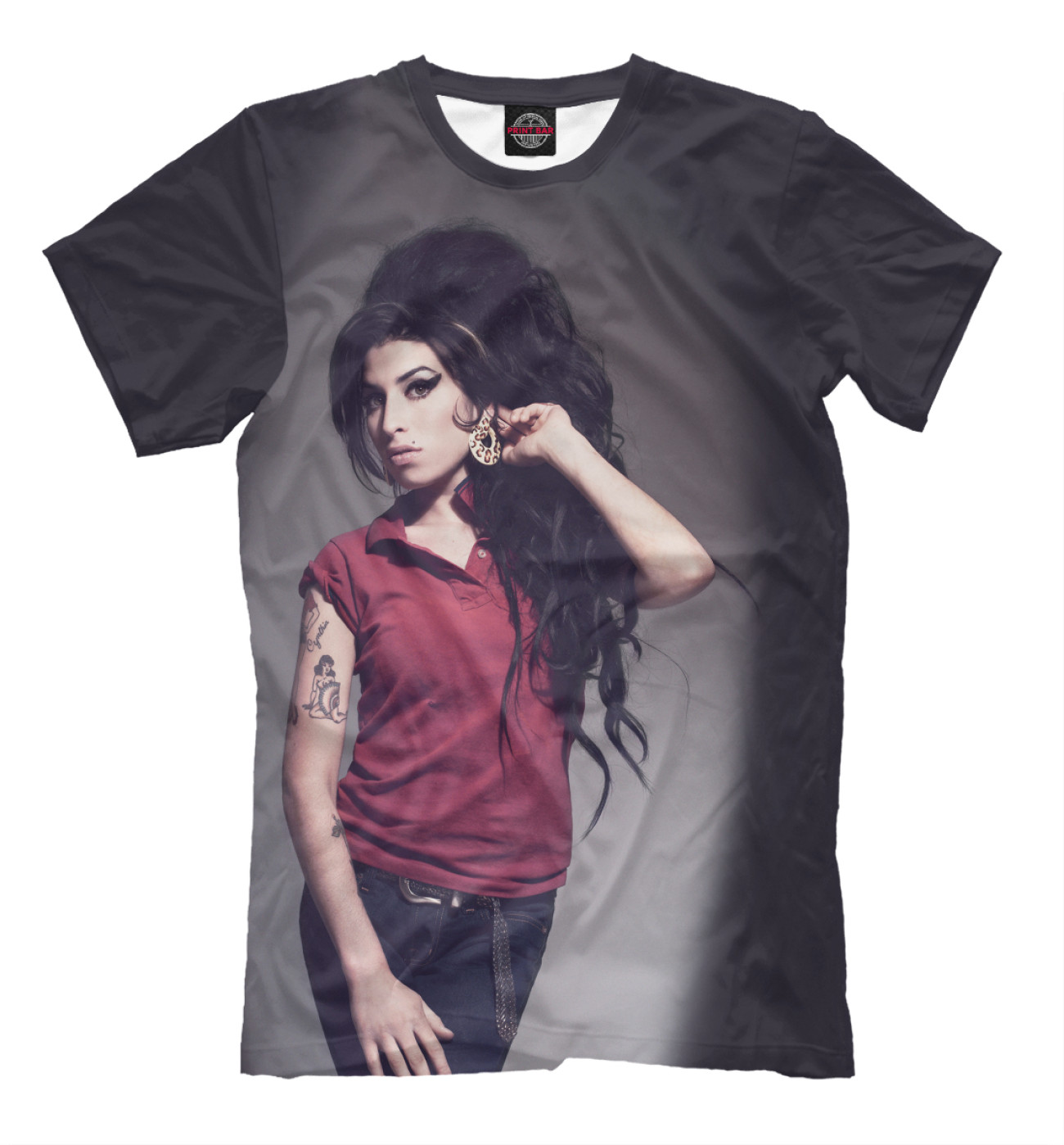 Мужская Футболка Amy Winehouse, артикул: ZNR-298699-fut-2