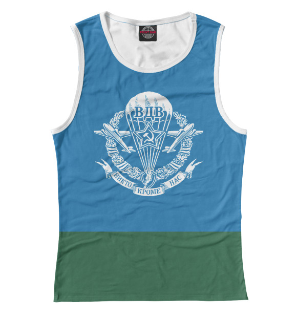 Майка для девочки с изображением Воздушно Десантные Войска цвета Белый