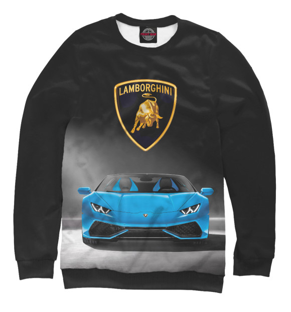 Свитшот для мальчиков с изображением Lamborghini цвета Белый