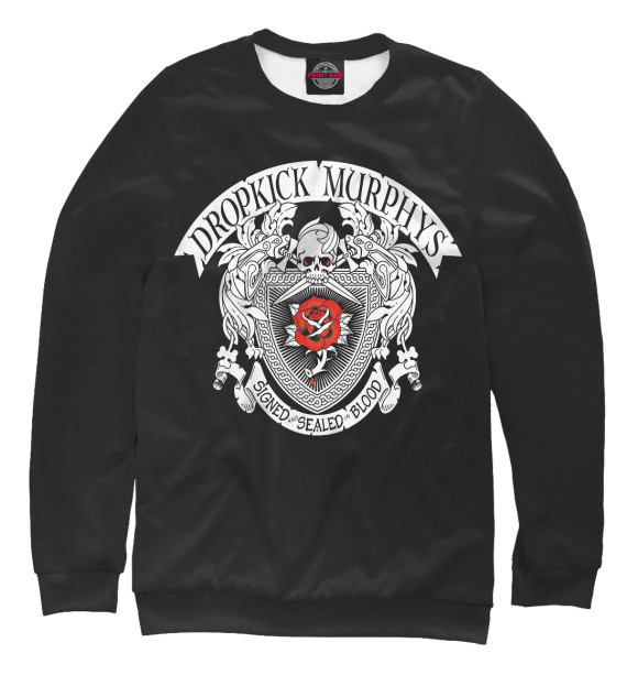 Женский свитшот с изображением Dropkick Murphys цвета Белый