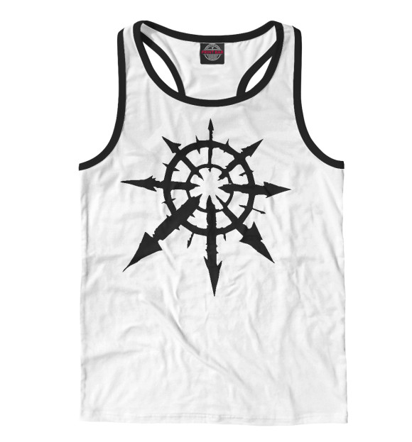 Мужская майка-борцовка с изображением Метка хаоса цвета Белый