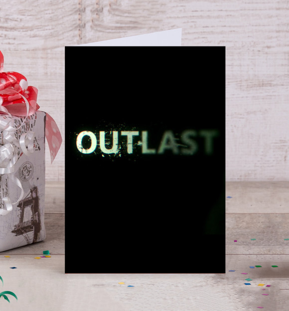 Открытка с изображением Outlast цвета Белый