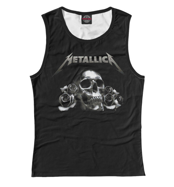 Майка для девочки с изображением Metallica цвета Белый