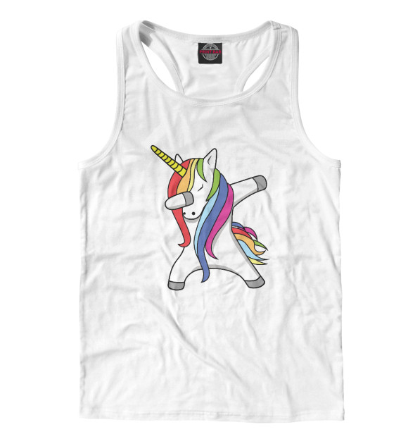 Мужская майка-борцовка с изображением DAB цвета Белый