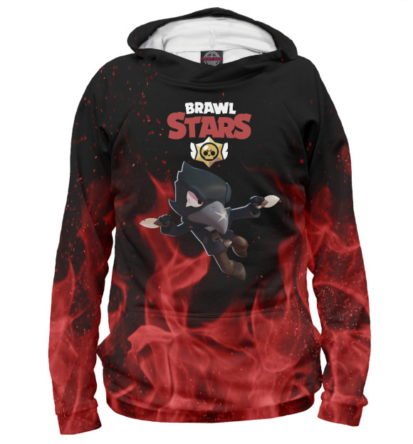 Женское худи с изображением Brawl Stars - Crow цвета Белый