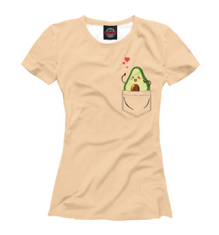 Женская футболка Авокадо в кармашке