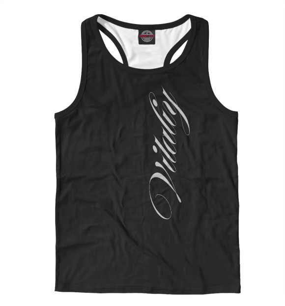 Мужская майка-борцовка с изображением Виталий цвета Белый