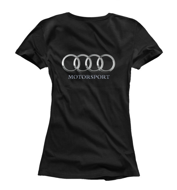 Футболка для девочек с изображением Audi Motorsport цвета Белый