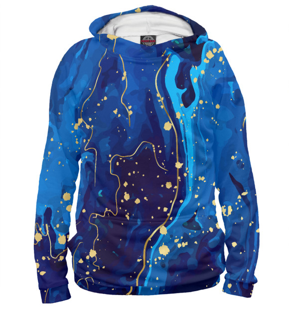 Мужское худи с изображением Абстракция цвета Белый