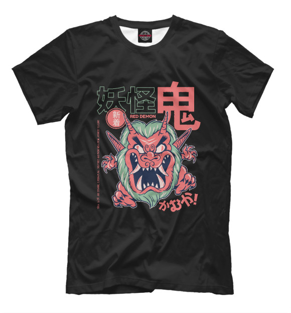 Футболка для мальчиков с изображением Oni Demon Yokai цвета Белый