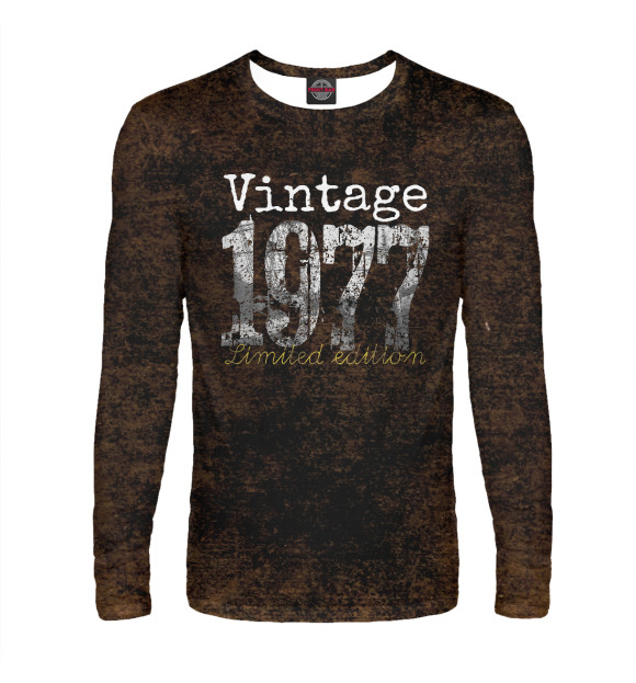 Мужской лонгслив с изображением Vintage 1977 Tee цвета Белый