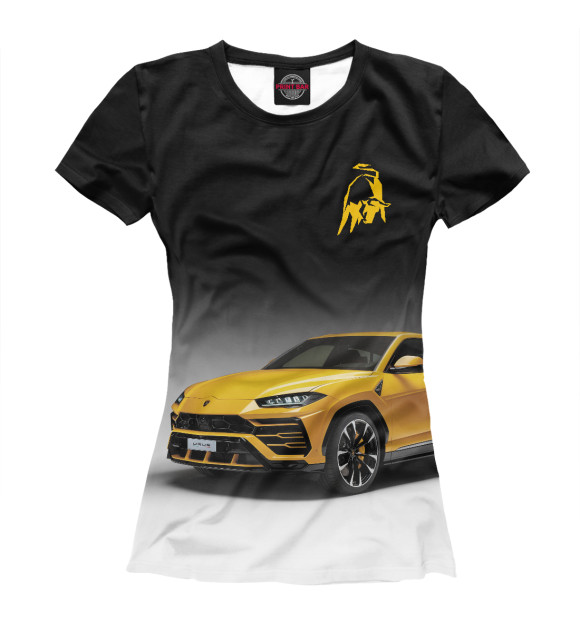 Женская футболка с изображением Lamborghini URUS цвета Белый