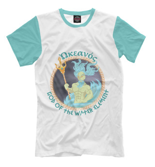Мужская футболка Океан - Бог водной стихии.