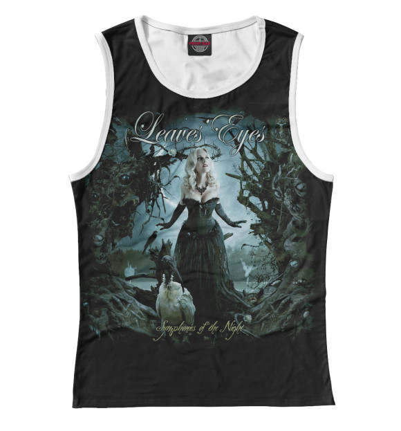 Женская майка с изображением Leaves'eyes цвета Белый