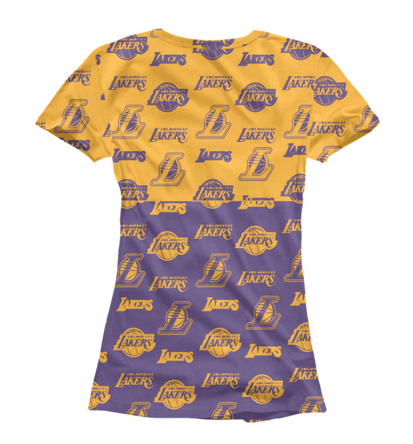 Женская футболка с изображением Los Angeles Lakers цвета Белый